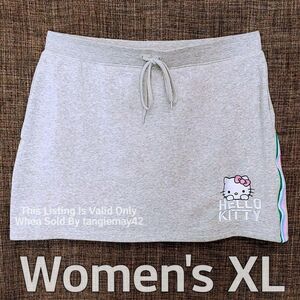 Hello Kitty Sanrio Grey Embroidered Tennis Skirt By Hybrid Apparel Womens XL